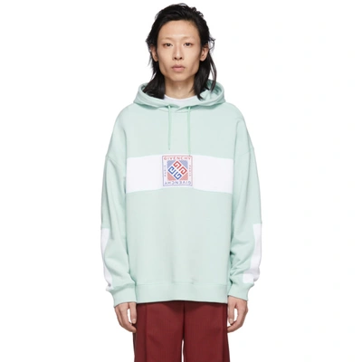 Shop Givenchy Green 4g Patch Hoodie
