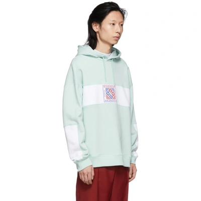 Shop Givenchy Green 4g Patch Hoodie