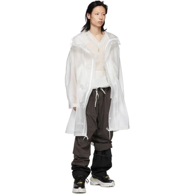 Shop Helmut Lang Off-white Uniform T-shirt In Transparent