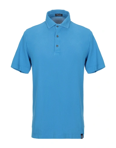 Shop Drumohr Polo Shirt In Azure