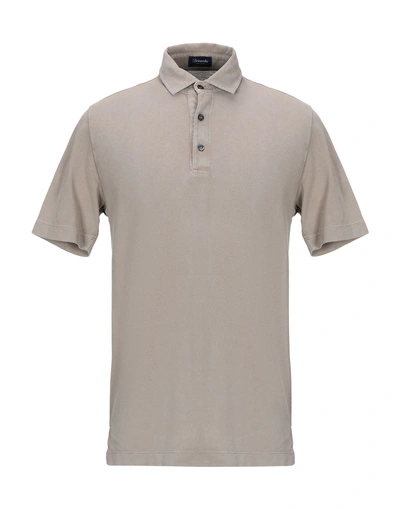Shop Drumohr Polo Shirt In Dove Grey