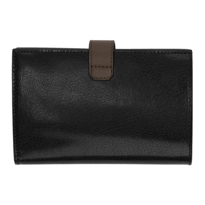 Shop Givenchy Black Medium Gv3 Wallet In 002 Black/g
