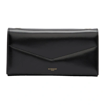 Shop Givenchy Black Chain Wallet In 001 Black