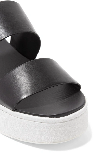 Shop Vince Westport Leather Platform Slingback Sandals In Black