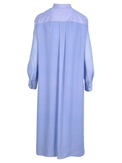 Shop Chloé Chloe  Shirt Style Dress In Lavander Blue Stripes