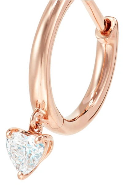 Shop Anita Ko Huggie 18-karat Rose Gold Diamond Earring