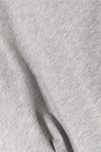 Shop Mm6 Maison Margiela Asymmetric Twist-back Cotton-jersey T-shirt In Gray