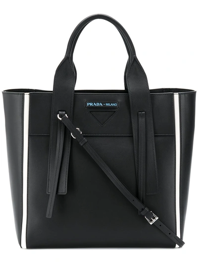 Shop Prada Shopper Tote Bag - Black
