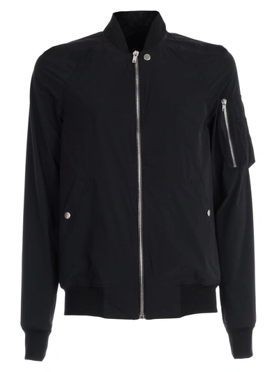 Shop Rick Owens Zipped Bomber In Black
