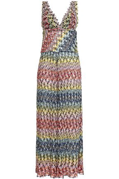 Shop Missoni Woman Crochet-knit Jumpsuit Multicolor