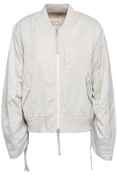 Shop Vince Woman Ruched Shell Bomber Jacket Ivory