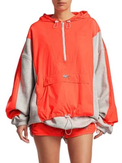 Shop Alexander Wang T Oversized Track Jacket In Bright Orange