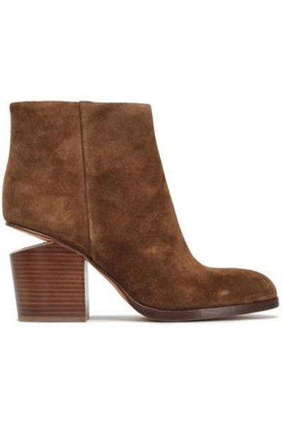 Shop Alexander Wang Woman Gabi Suede Ankle Boots Light Brown