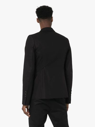 Shop Rick Owens Rip Stop Tailored Suit Jacket In 09 Black