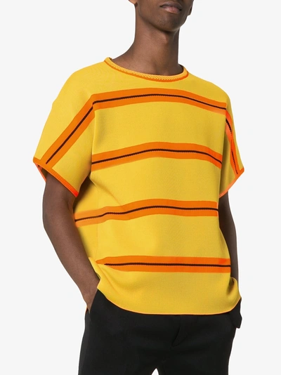 Shop Maison Margiela Oversized Striped T-shirt In 001f Multicoloured