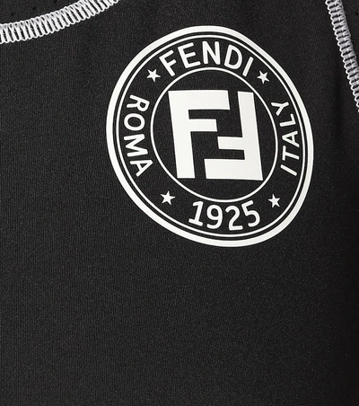 Shop Fendi Racerback Technical Fabric Tank Top In Black