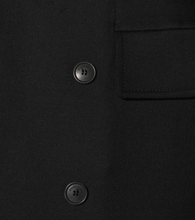Balenciaga Hourglass Wool-blend Coat In Black