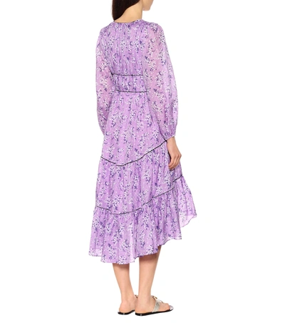 Shop Ulla Johnson Joan Cotton And Silk Dress In Purple