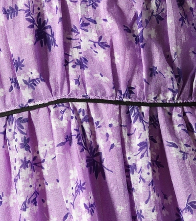 Shop Ulla Johnson Joan Cotton And Silk Dress In Purple