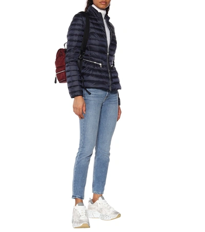 Shop Moncler Agate Down Jacket In Blue