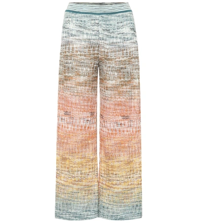 Shop Missoni Metallic Knit Pants In Multicoloured