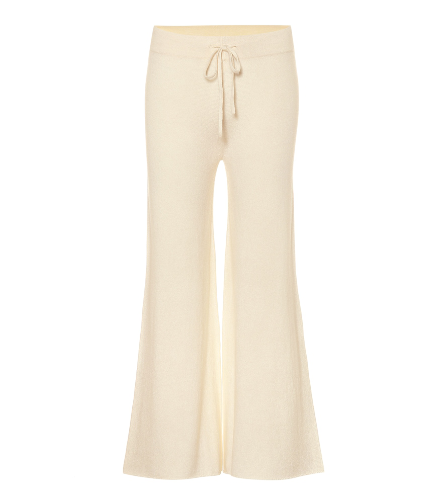 Ryan Roche Cashmere Pants In White ModeSens