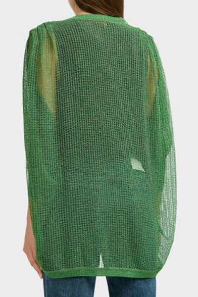 Shop Missoni Oversized Knit Cardigan In Green