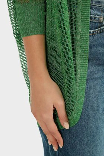 Shop Missoni Oversized Knit Cardigan In Green