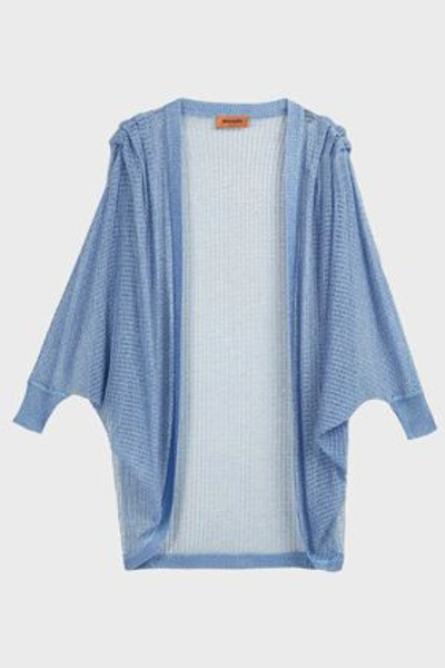 Shop Missoni Oversized Knit Cardigan In Blue