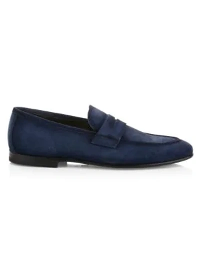 Shop To Boot New York Enzo Suede Penny Loafers In Softy Inda