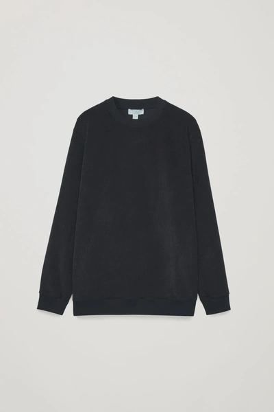 Shop Cos Corduroy Sweatshirt In Blue