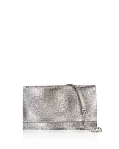 Shop Judith Leiber Fizzoni Full-beaded Clutch Bag In Rhine