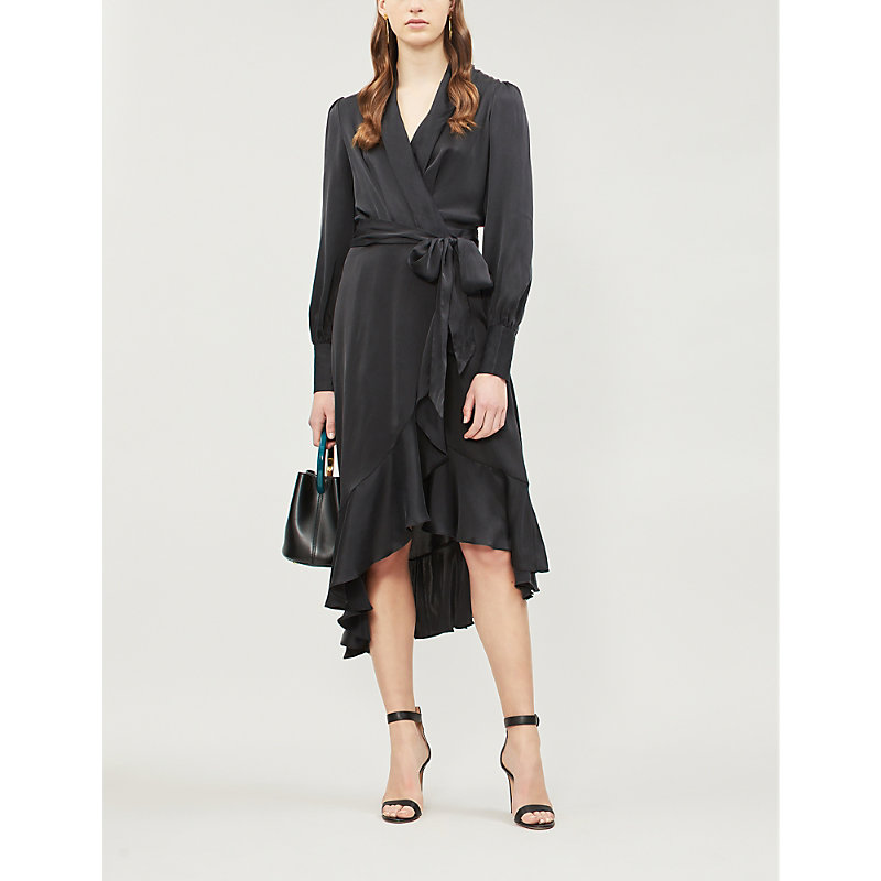 zimmermann black wrap dress
