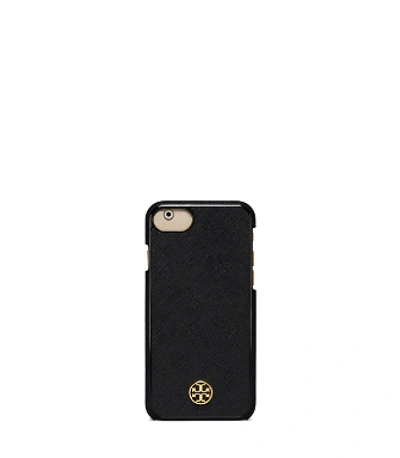 Shop Tory Burch Robinson Hardshell Case For Iphone 8 In Black