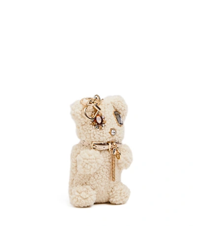 Tory Burch Bear Key Ring In White | ModeSens