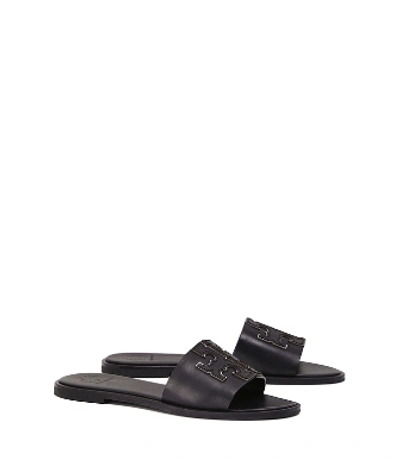 Shop Tory Burch Ines Slide In Perfect Black/silver
