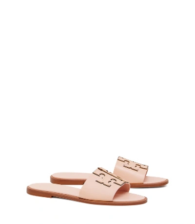 Shop Tory Burch Ines Slide In Sea Shell Pink / Silver