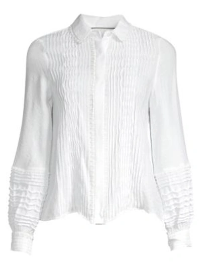 Shop Alexis Greyson Plisse Top In White