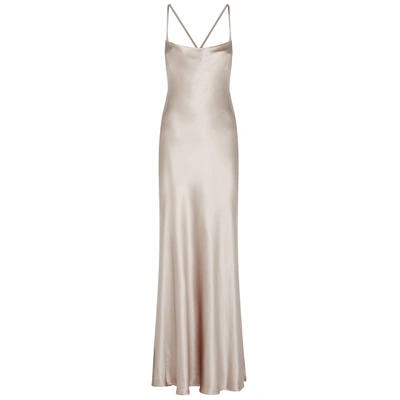 Shop Galvan Whiteley Silver Silk Gown