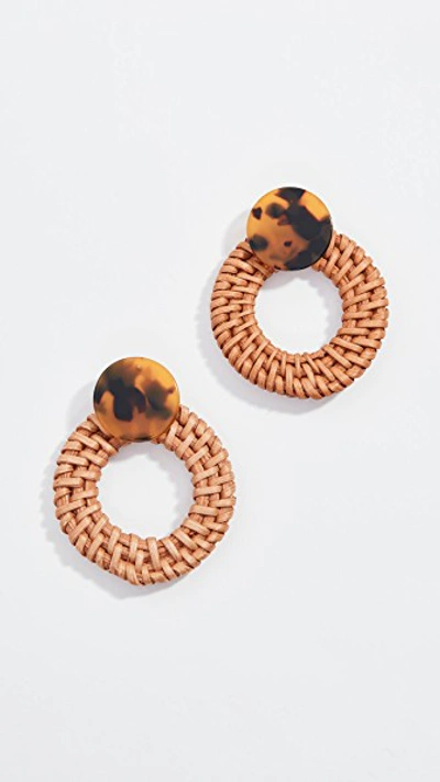 Shop Shashi Barbados Earrings In Tort/natural