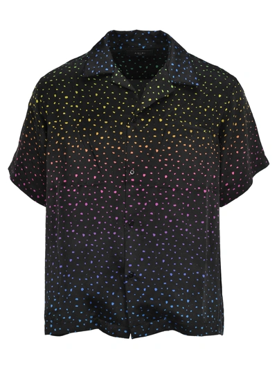 Shop Amiri Spot Print Shirt In Black Rainbow