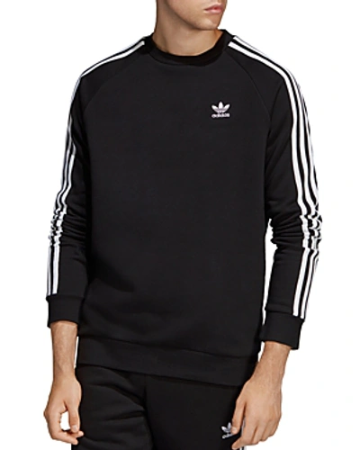 Shop Adidas Originals 3-stripes Sweatshirt In Black