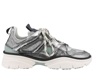 Shop Isabel Marant Kindsay Baskets Sneakers In Silver