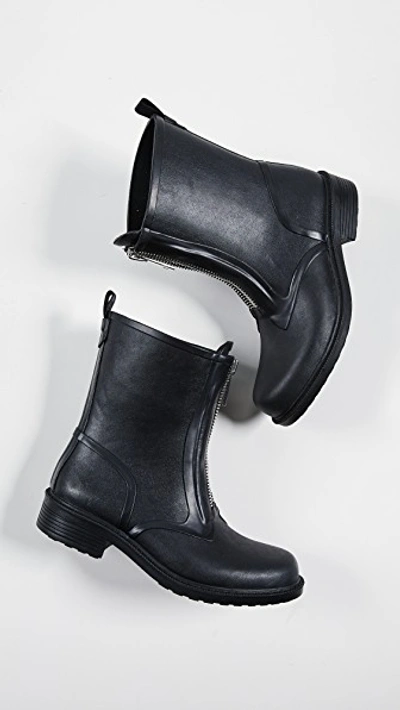 Shop Frye Storm Zip Rain Booties In Black