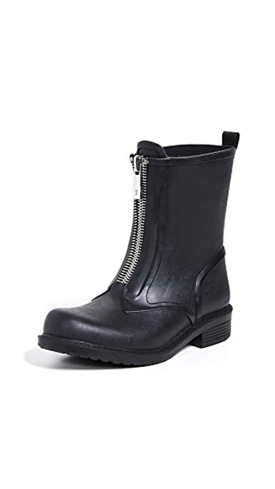 Shop Frye Storm Zip Rain Booties In Black