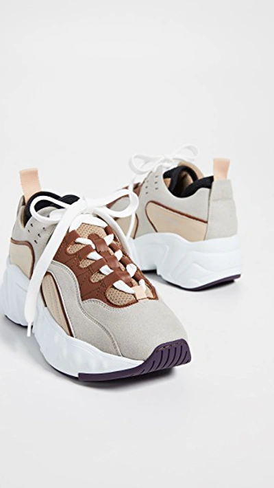Shop Acne Studios Manhattan Bios Sneakers In Beige/white
