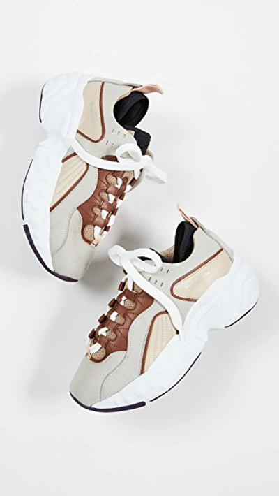 Shop Acne Studios Manhattan Bios Sneakers In Beige/white
