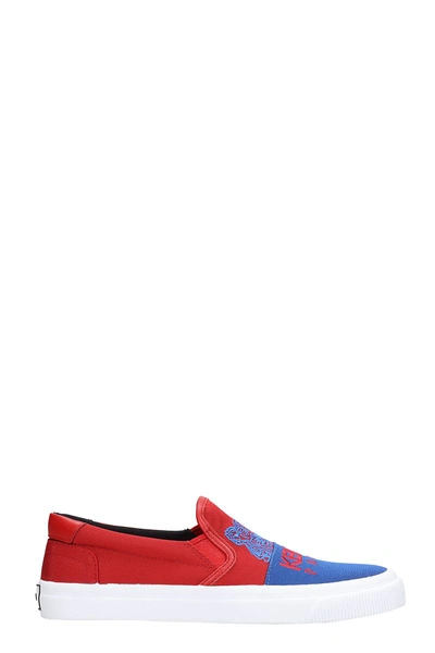 Shop Kenzo K-skate Jumping Tiger Sneakers In Red