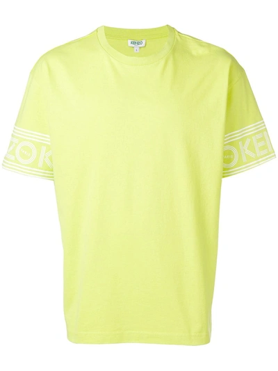 Shop Kenzo Sleeve Logo T-shirt - Yellow