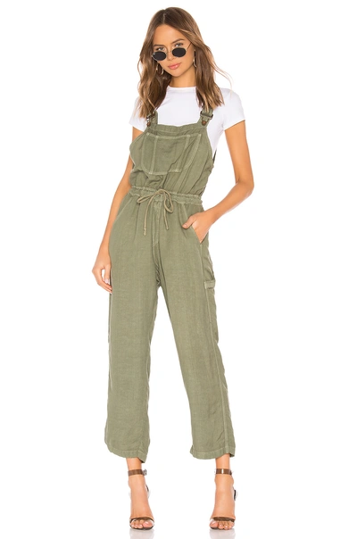 Shop Nsf Dahlia Cinched Waist Overall In Olive